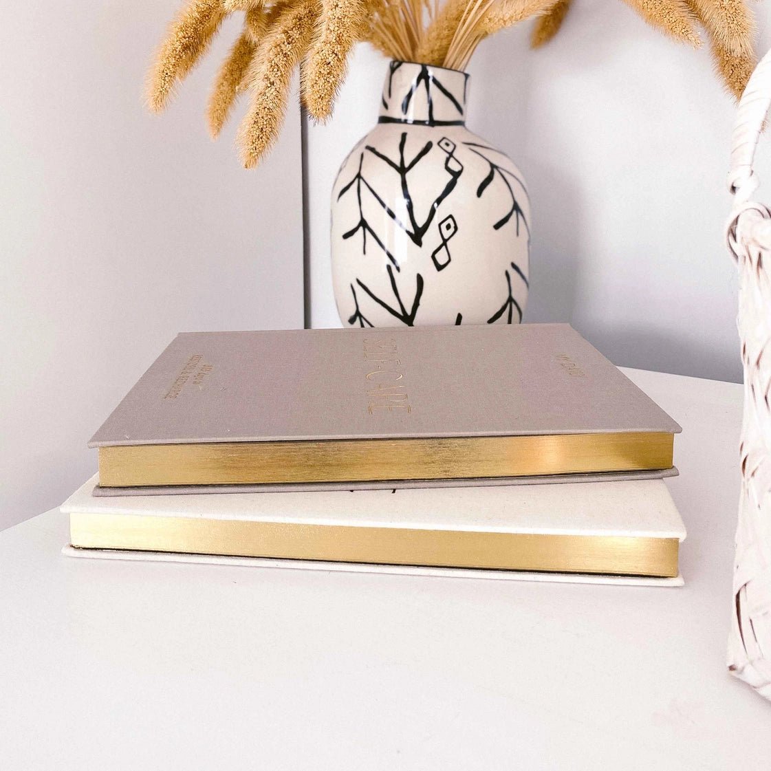 Blush And Gold My Daily Self - Care Intentions and Gratitude Journal (Pebble).