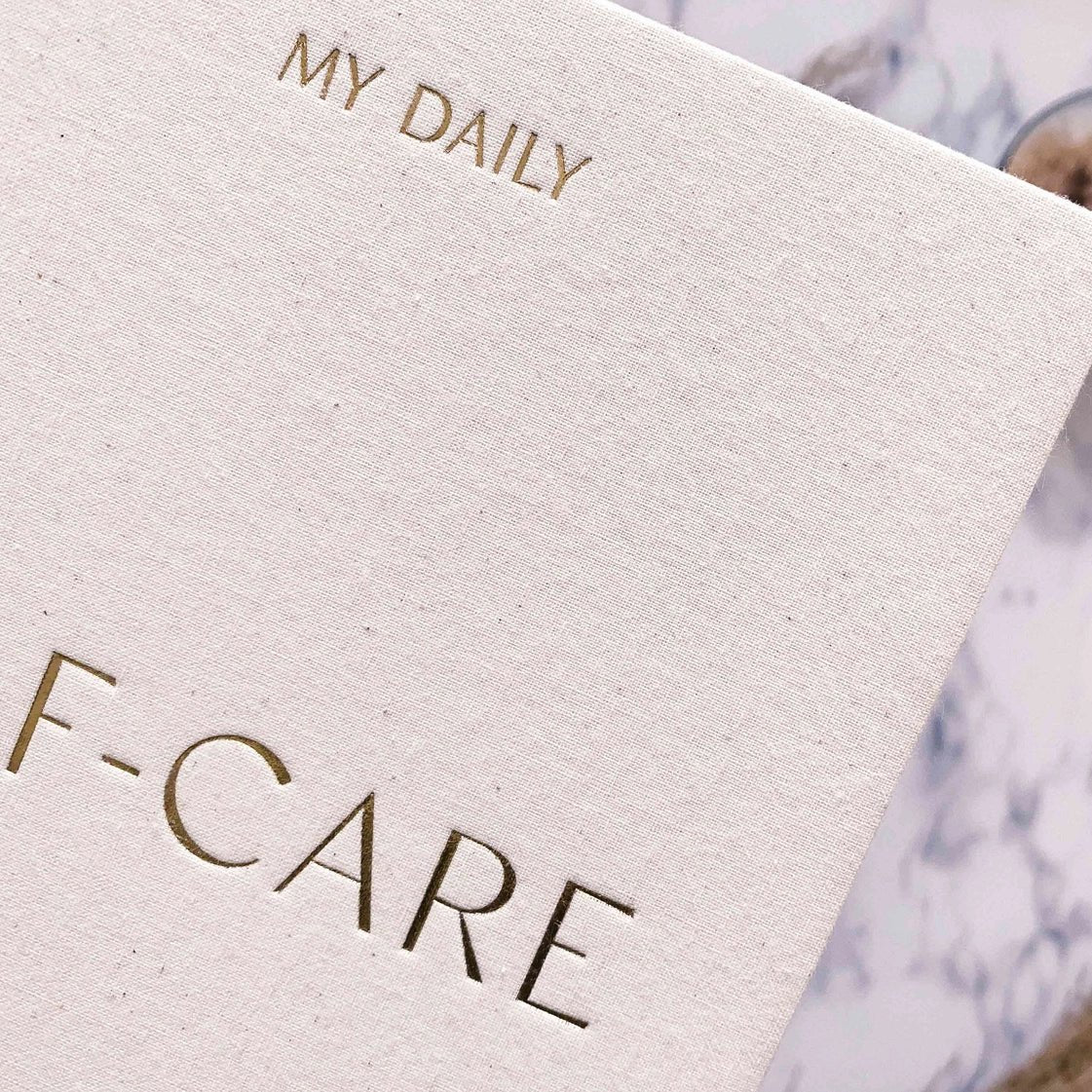 Blush And Gold My Daily Self - Care Reflection and Gratitude Journal (Almond).