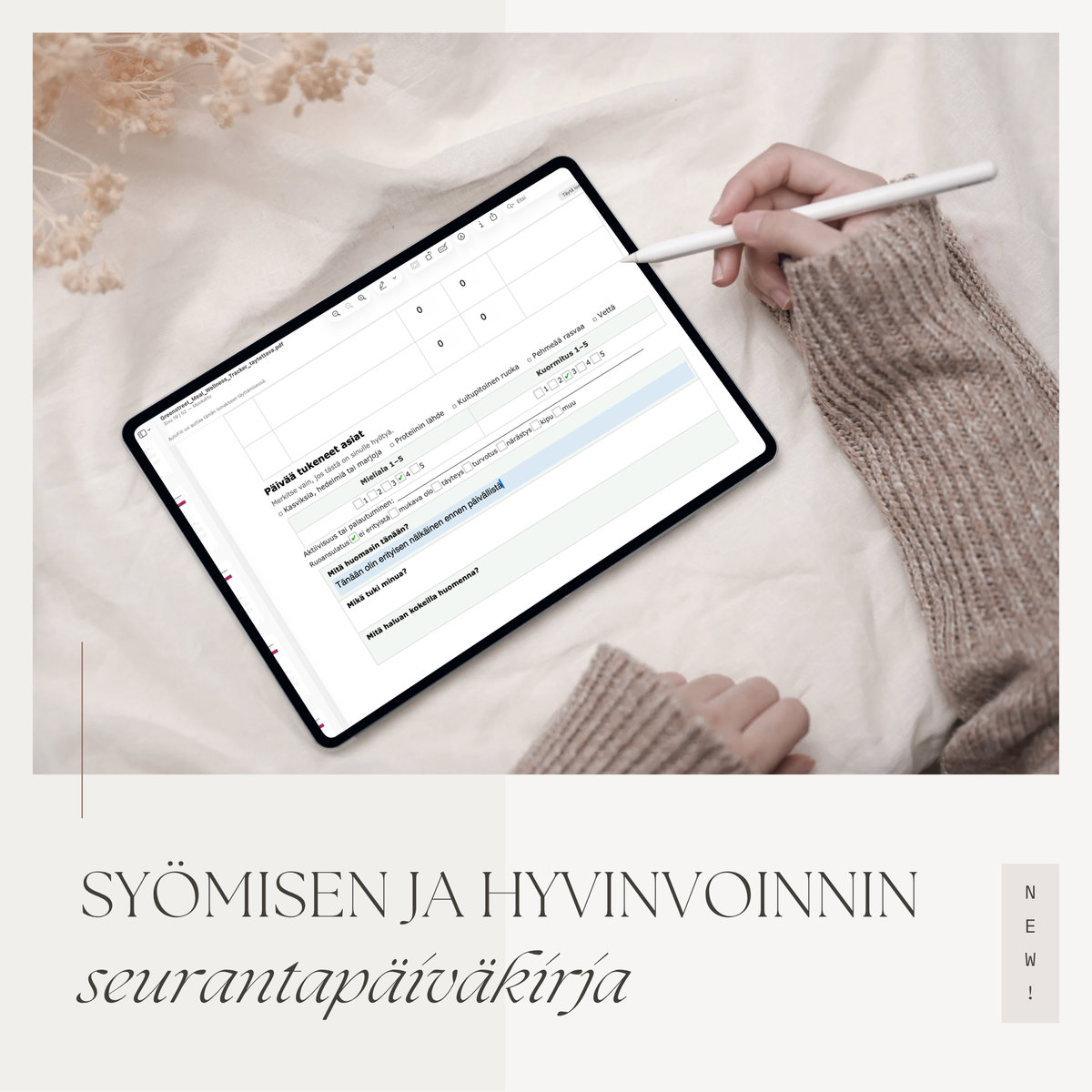 Greenstreet Meal &amp; Wellness Tracker - Syömisen ja hyvinvoinnin seurantapäiväkirja