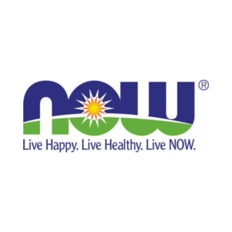 NOW Foods. Live Happy. Live Healthy. Live NOW. Logo.