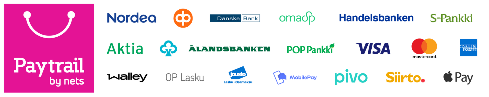 Greenstreet.fi maksutapojen logot