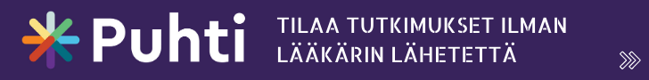 Greenstreet yhteistyö Puhti labsin kanssa, mainos jossa ohjataan tilaamaan tutkimukset ilman lääkärin lähetettä, kuvaa klikkaamalla pääsee Puhti.fi sivulle.