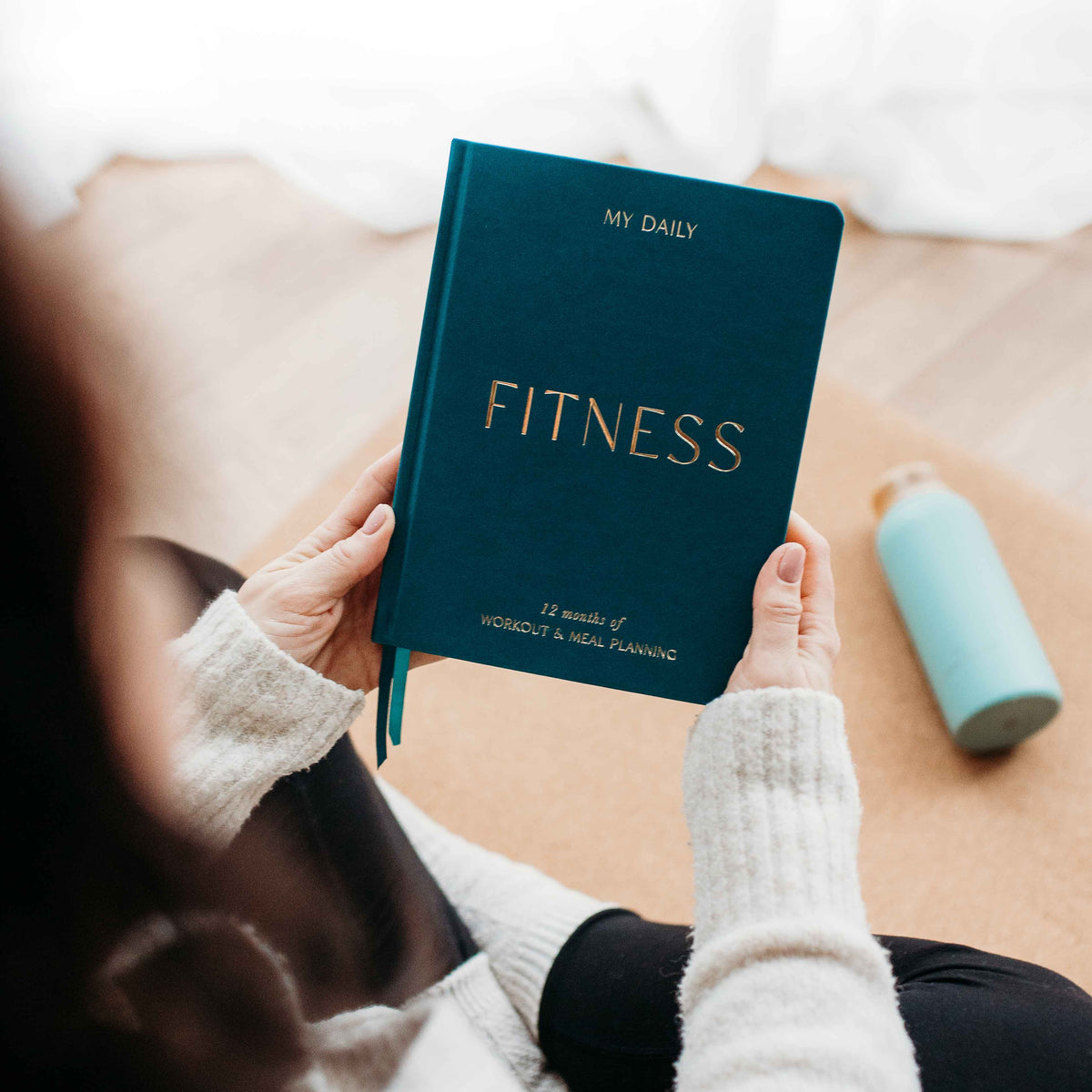 Blush And Gold My Daily Fitness Planner - Workout and Meal Planner (Forest).