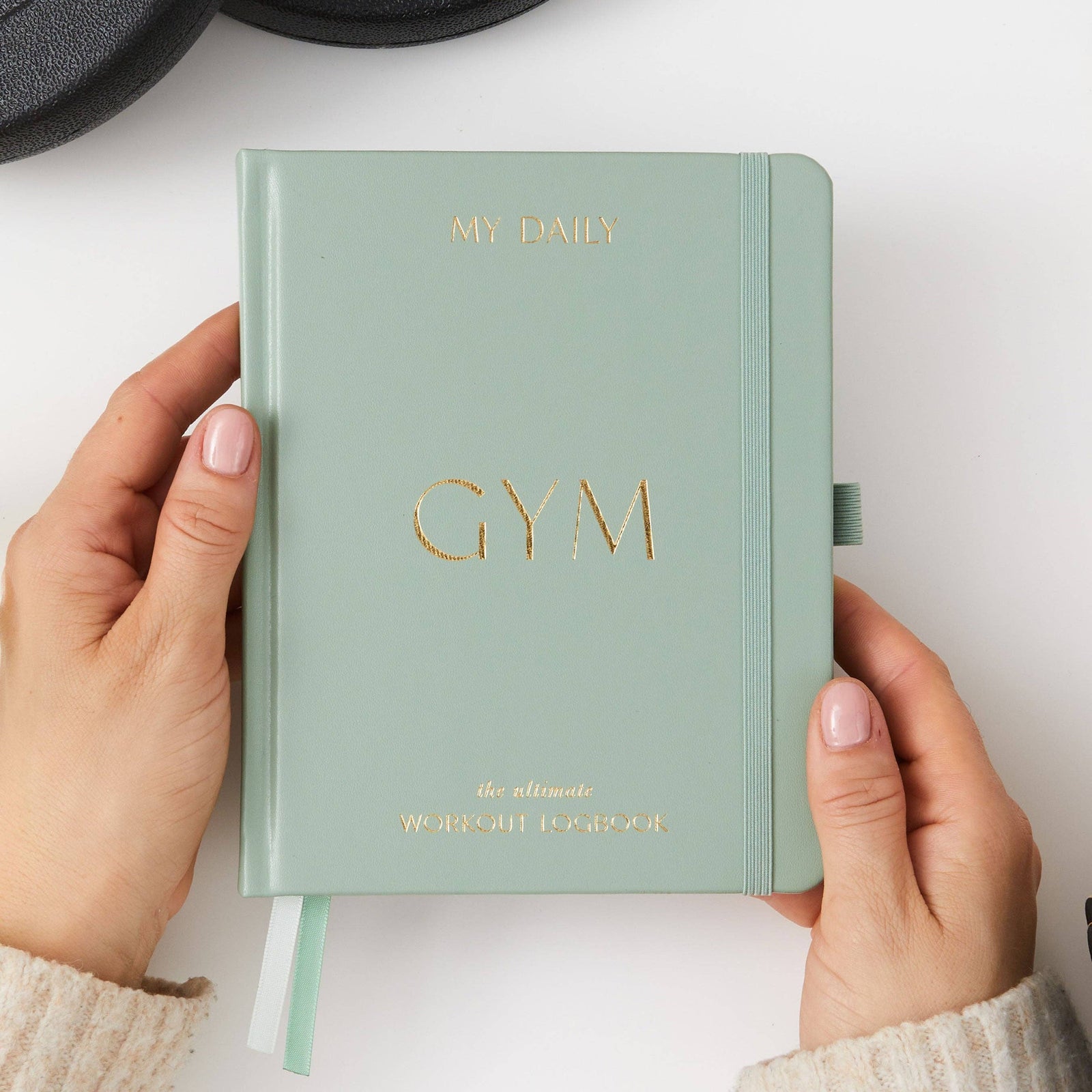 Blush And Gold My Daily Gym Planner - 150 Workouts (Green).