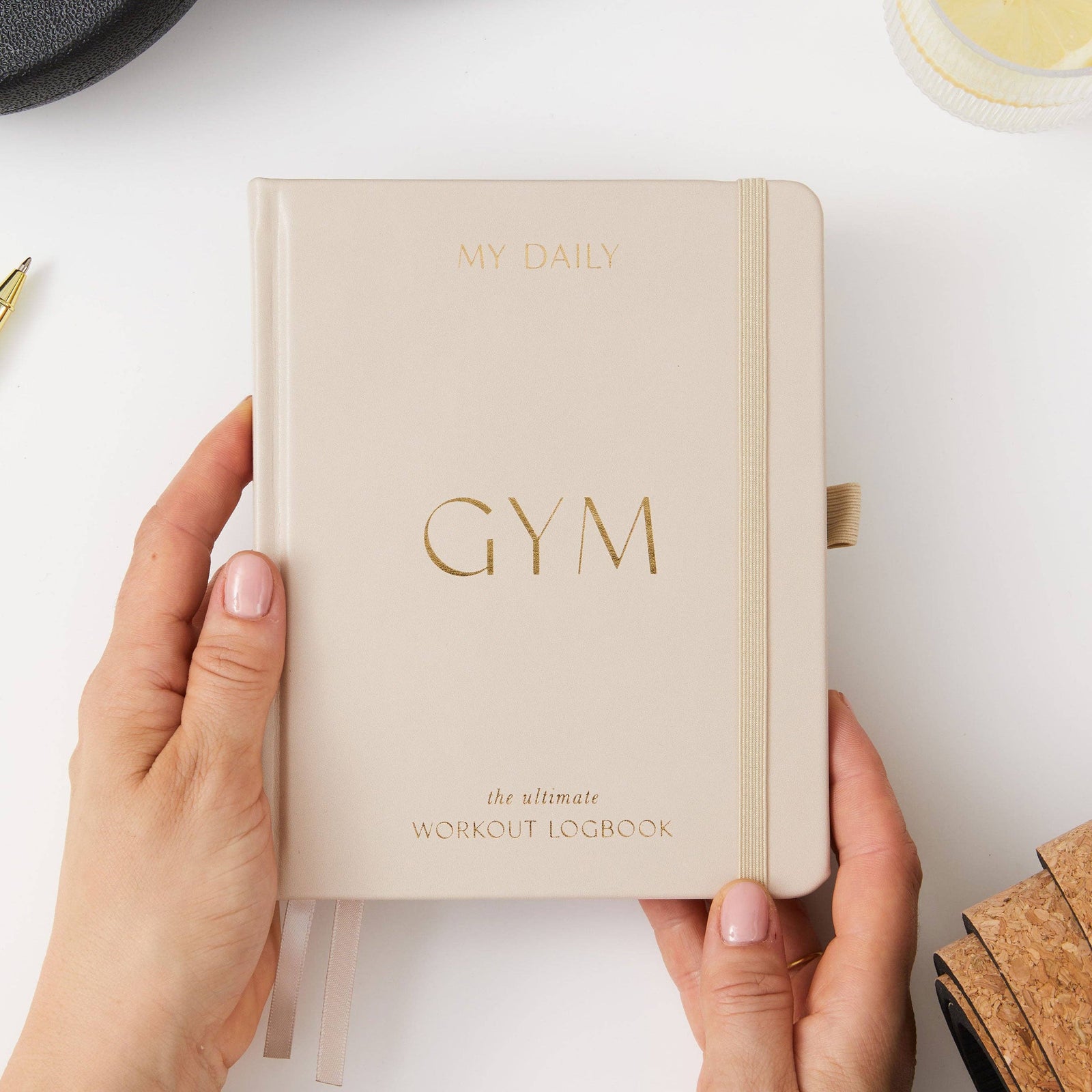 Blush And Gold My Daily Gym Planner - 150 Workouts (Sand).