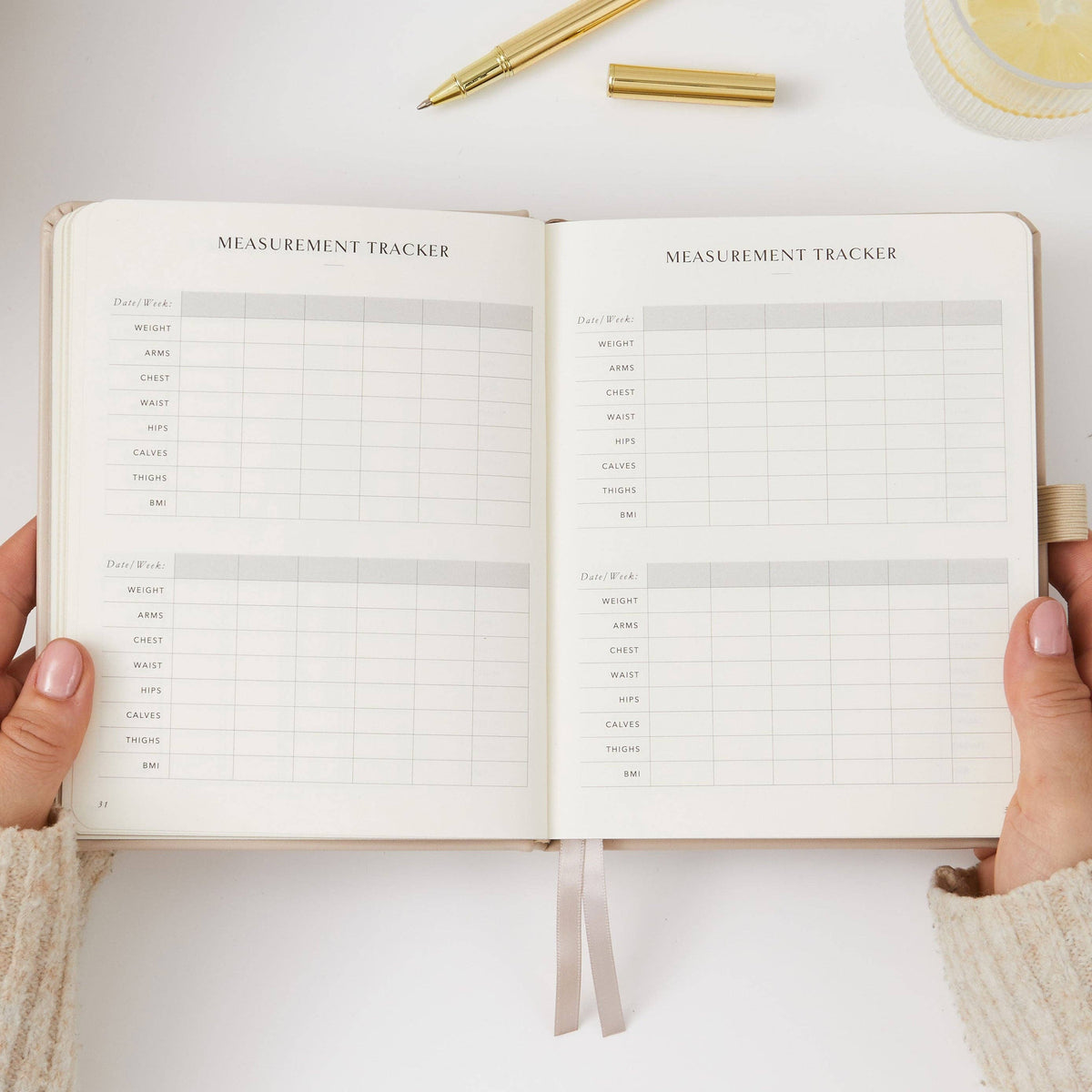 Blush And Gold My Daily Gym Planner - 150 Workouts (Sand).