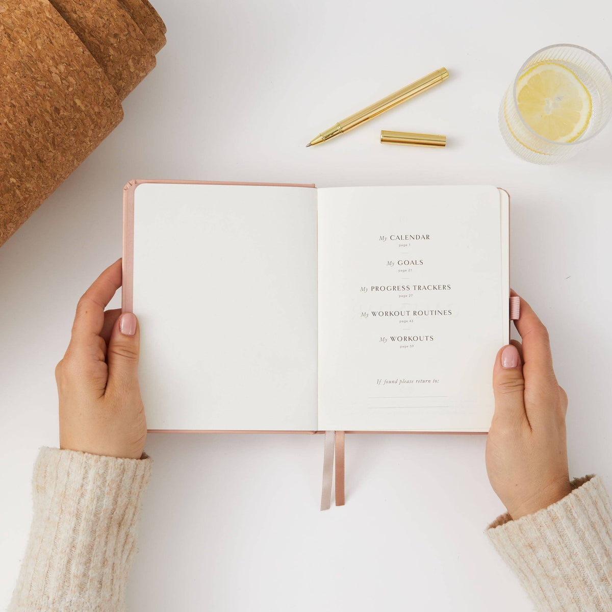 Blush And Gold My Daily Gym Planner - 150 Workouts (Sunset).