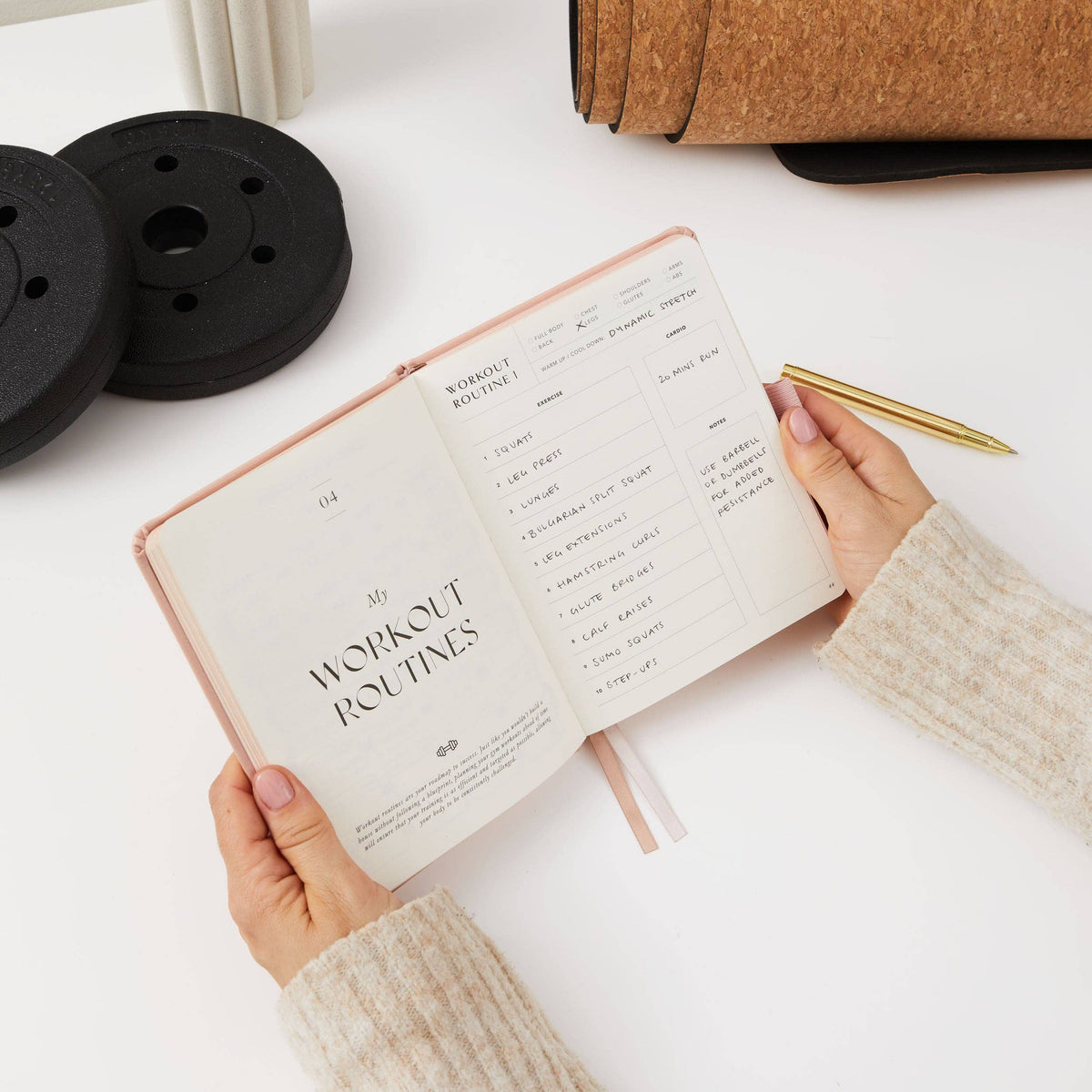 Blush And Gold My Daily Gym Planner - 150 Workouts (Sunset).