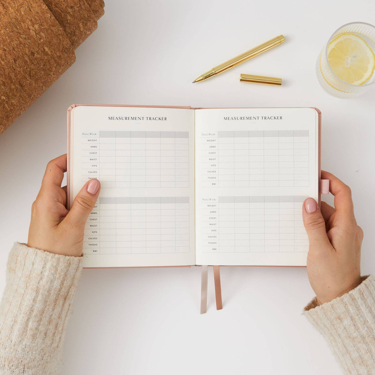 Blush And Gold My Daily Gym Planner - 150 Workouts (Sunset).