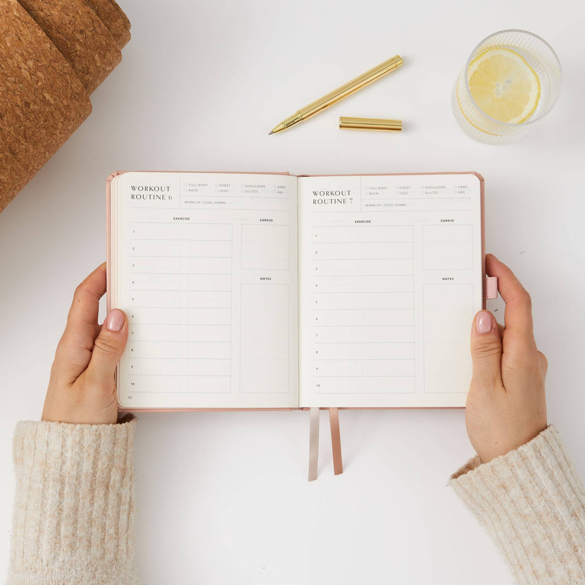 Blush And Gold My Daily Gym Planner - 150 Workouts (Sunset).