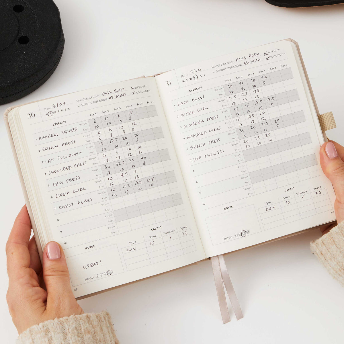 Blush And Gold My Daily Gym Planner - 150 Workouts (Sunset).