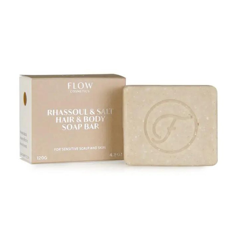 Flow Cosmetics Flow Cosmetics Rhassoul & Salt Tuoksuton saippua, 120 g.