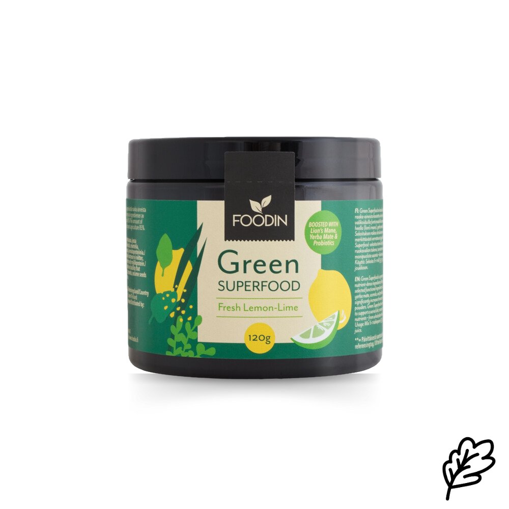 Foodin Foodin Green Superfood Fresh Lemon - Lime, 120 g.