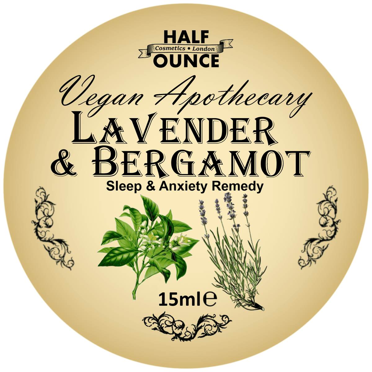 Half Ounce Cosmetics Lavender &amp; Bergamot – pehmeä ja rauhallinen tuoksubalmi iltaan, 15 ml.
