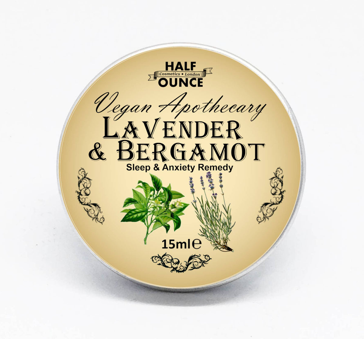Half Ounce Cosmetics Lavender &amp; Bergamot – pehmeä ja rauhallinen tuoksubalmi iltaan, 15 ml.
