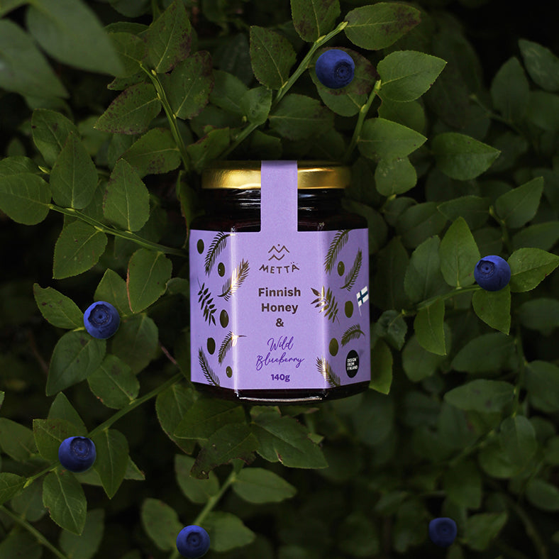 METTÄ Honey &amp; Wild Blueberry - Mustikka-hunajavalmiste, 140g