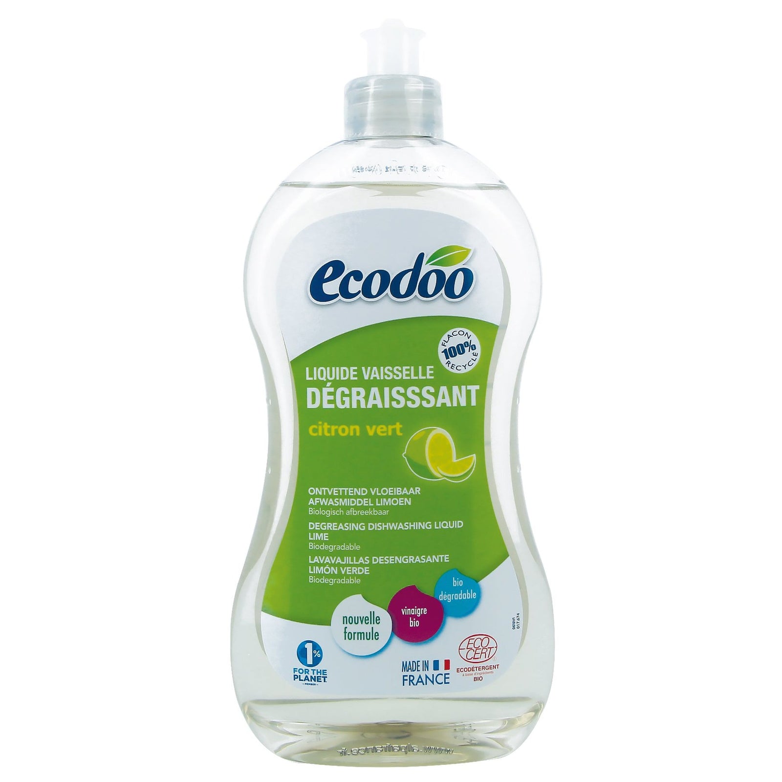 Ecodoo Ecodoo astianpesuaine rasvaa vastaan, lime, 500ml.