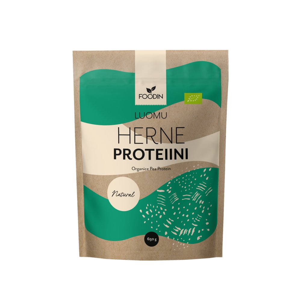 Foodin Foodin Herneproteiinijauhe maustamaton, luomu, 650 g Poistomyynti.