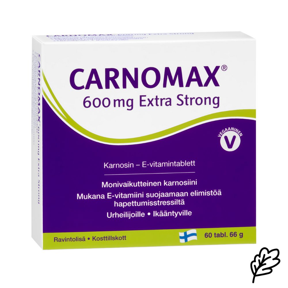 Hankintatukku Carnomax 600 mg Extra Strong, 60 tabl.