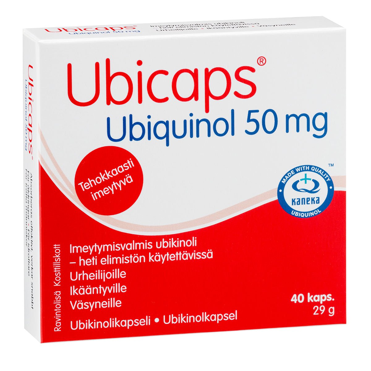 Hankintatukku Ubicaps Ubiquinol 50 mg, 40 kaps Päiväysale!.