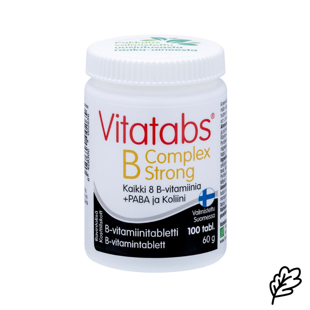Hankintatukku Vitatabs B-Complex Strong + PABA ja Koliini, 100 tabl.
