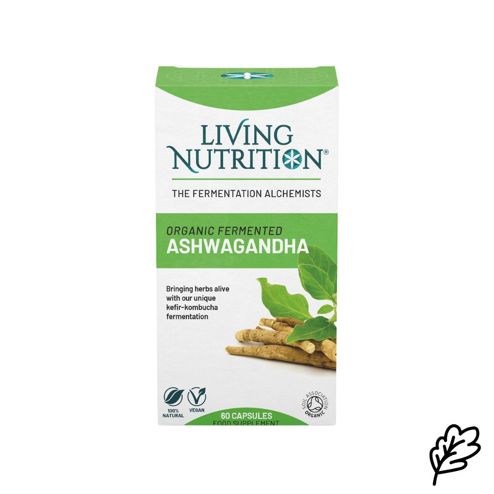 Living Nutrition Living Nutrition Fermentoitu Ashwagandha, 60 kaps.