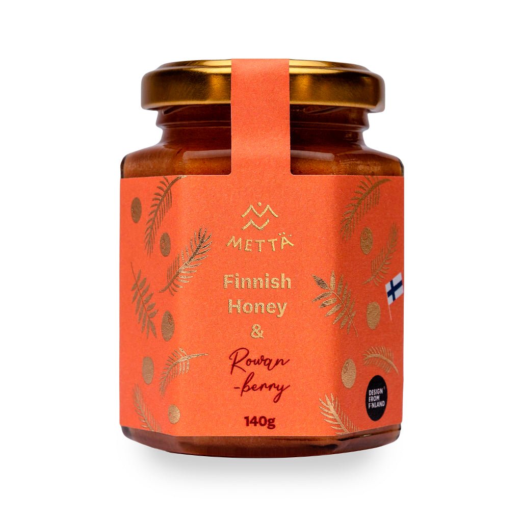 METTÄ Nordic METTÄ Honey & Rowanberry - Pihlajanmarja-hunajavalmiste, 140g Päiväysale!.
