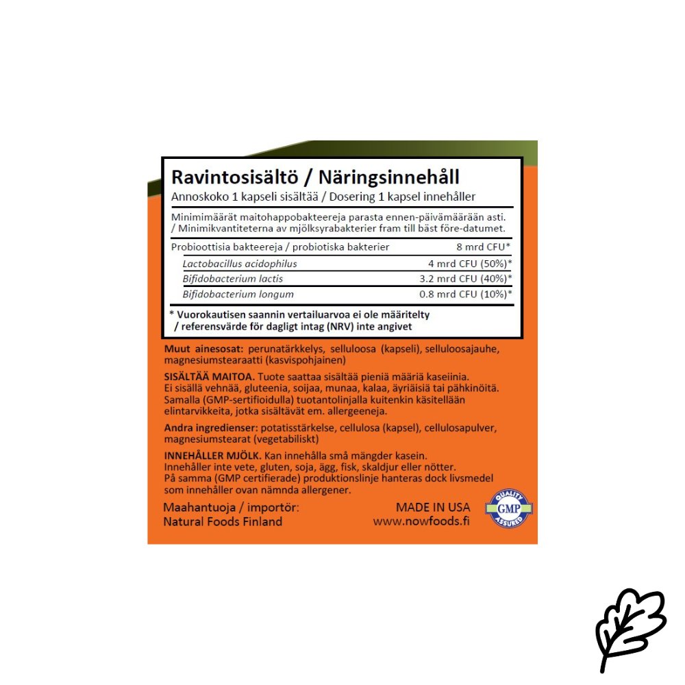 Now Foods NOW Foods 8 Billion Acidophilus & Bifidus, 60 kaps.