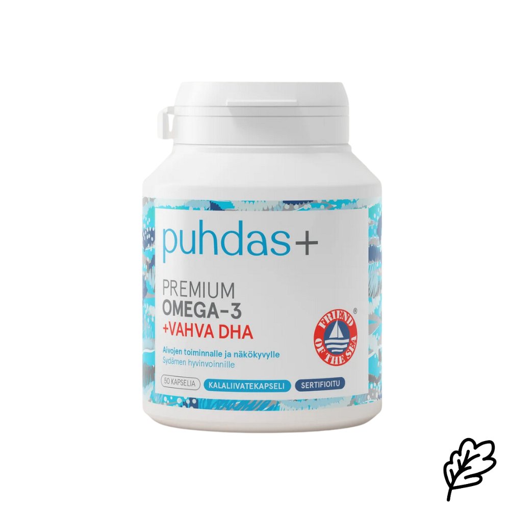 Puhdas+ Puhdas+ Premium Omega-3 + Vahva DHA, 50 kaps.